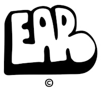 a black and white logo with the word ear